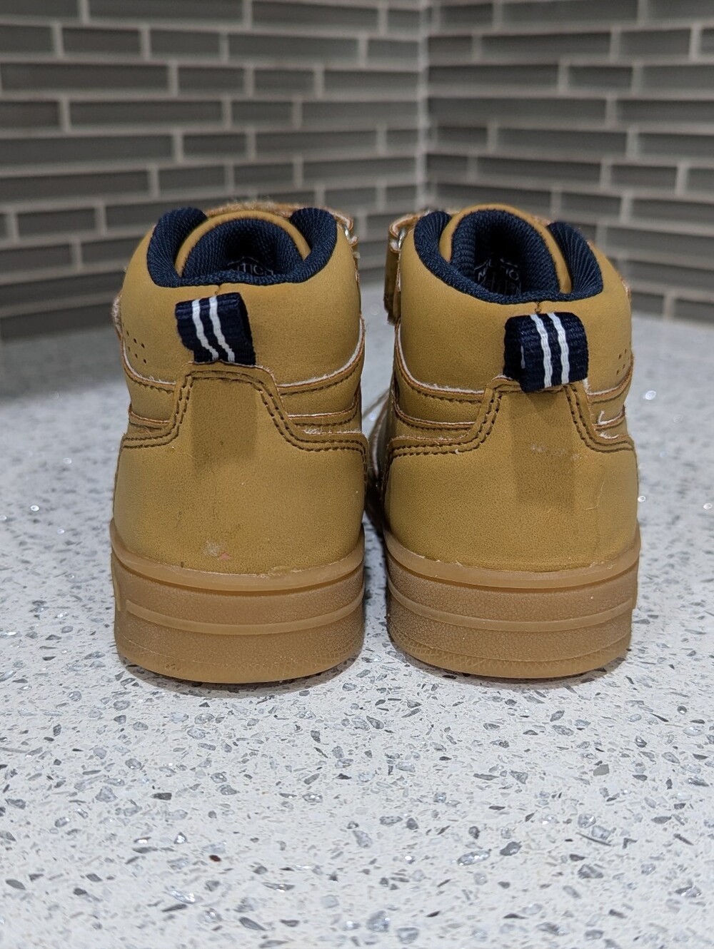 Nautica Kids Oakford Brown Tan Ankle Boots High Top Sneaker Toddler Boy Size 8; - Picture 6 of 10